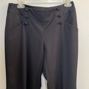 NWT Elle Black Tie Style Wide Leg Dress Pants size 4